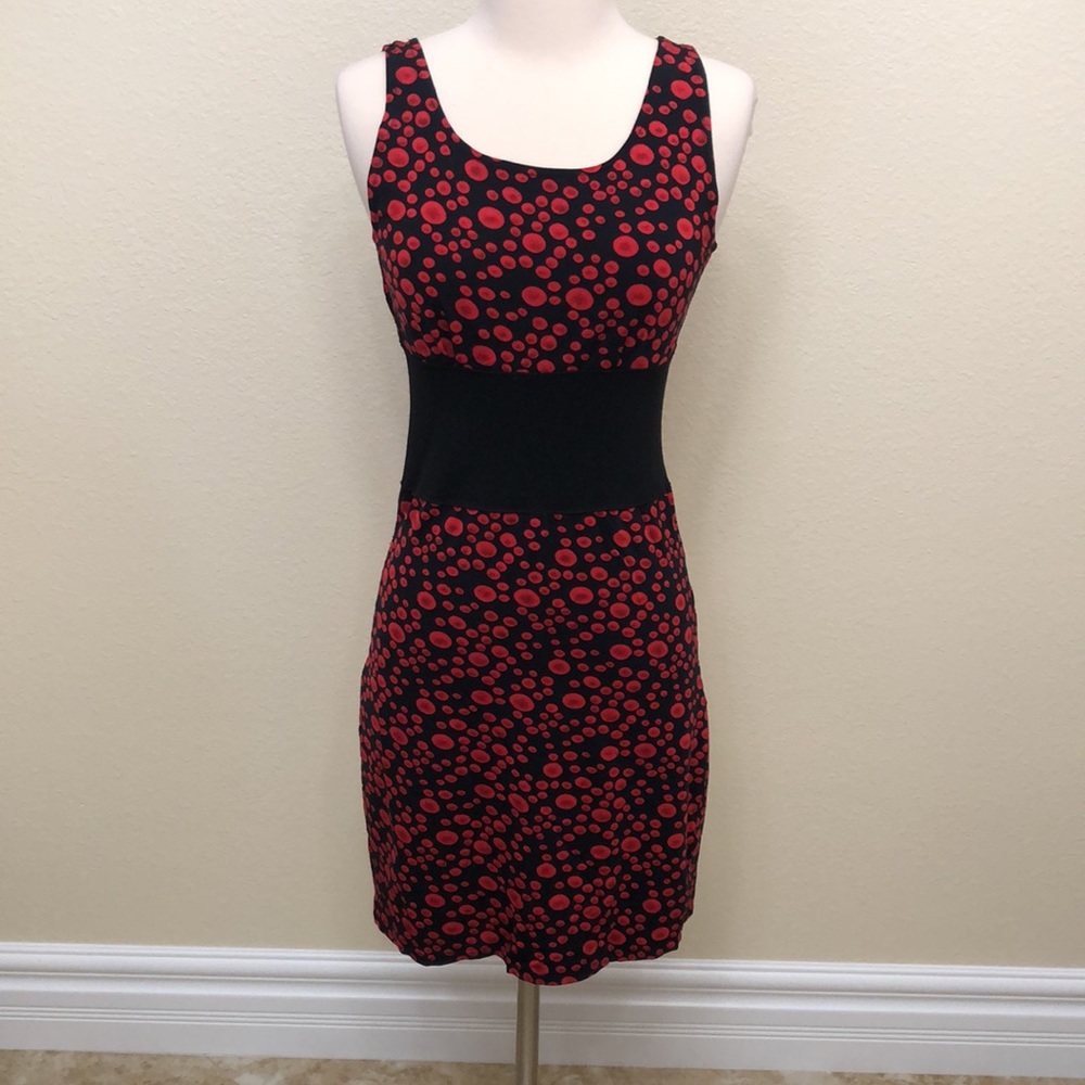 Grace Elasticity Black and Red Dress